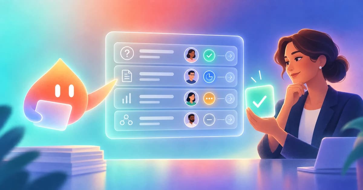 An AI teammate maintains diligence questions and owners while an investment professional retains the decision.