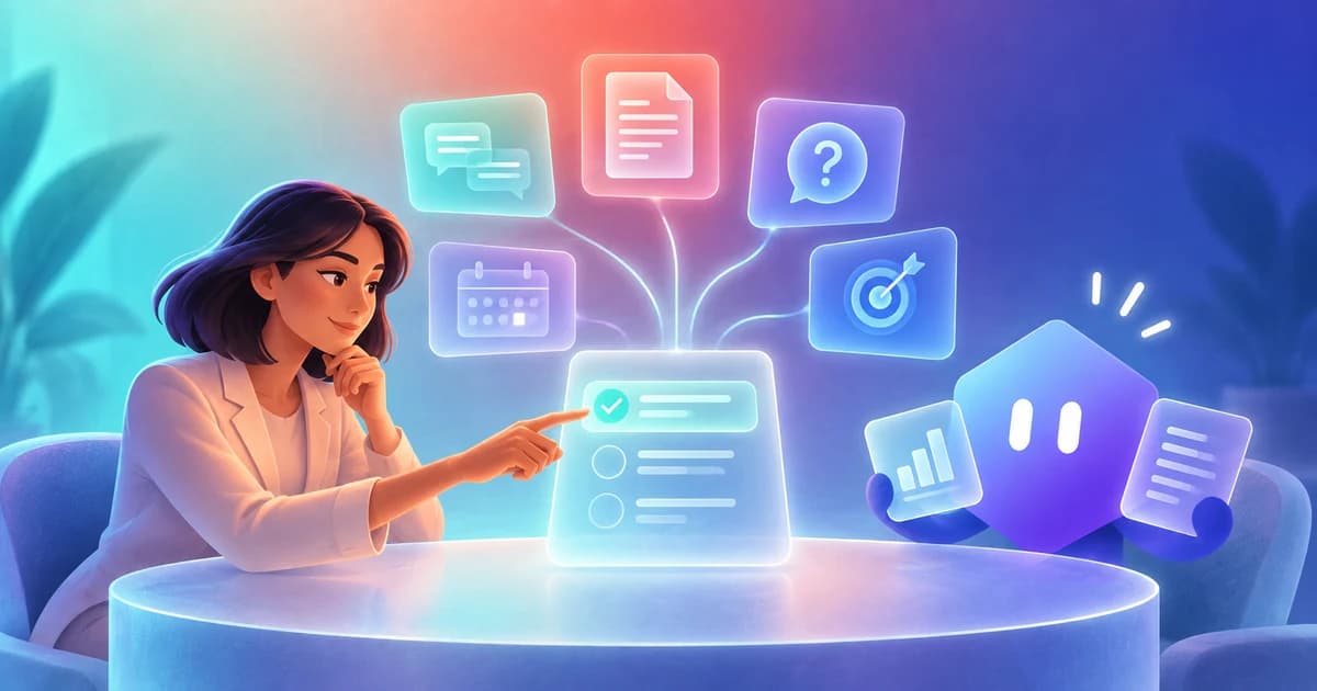 A professional and AI teammate assemble relationship history, open questions, and current evidence into a meeting brief.