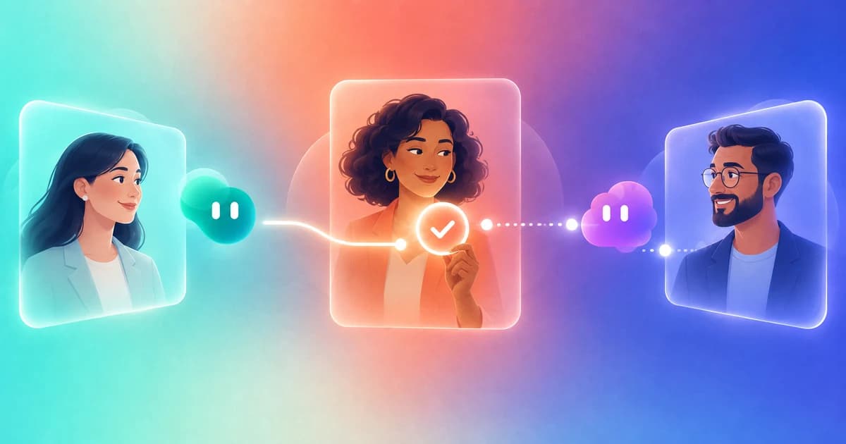 An AI teammate identifies a possible relationship path that stops for connector permission before an introduction.