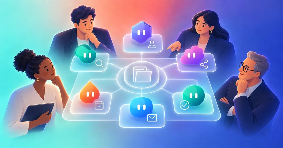 Founders, fund managers, family offices, and sponsors work with specialized AI teammates around a shared responsibility map.