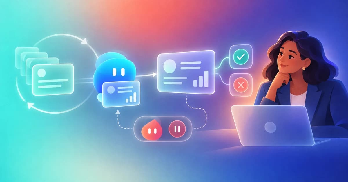 A recurring job returns to the same AI teammate and reports back through its persistent conversation for review.