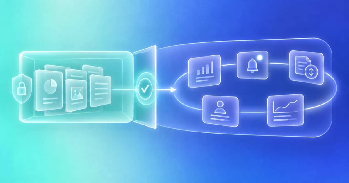 A pre-investment data room separated from a post-close investor portal and ongoing servicing path.