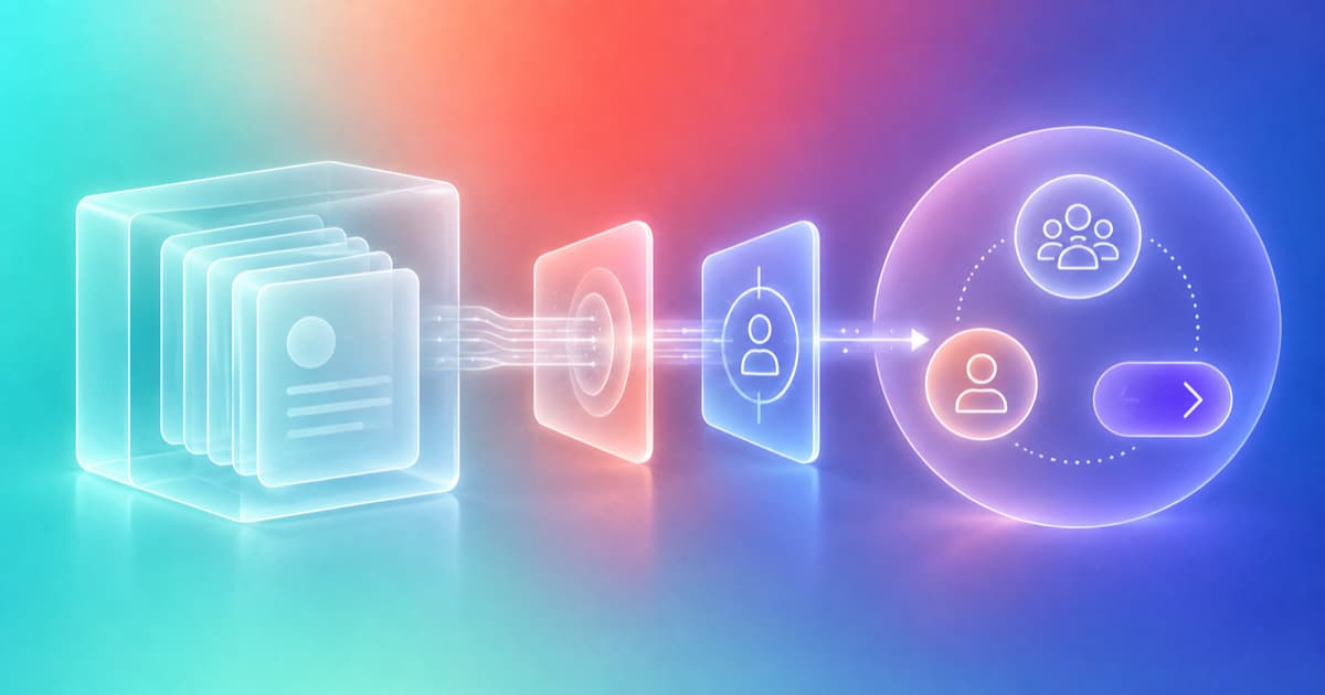 A protected donor record connects through consent and review gates to an active relationship and follow-up workspace.