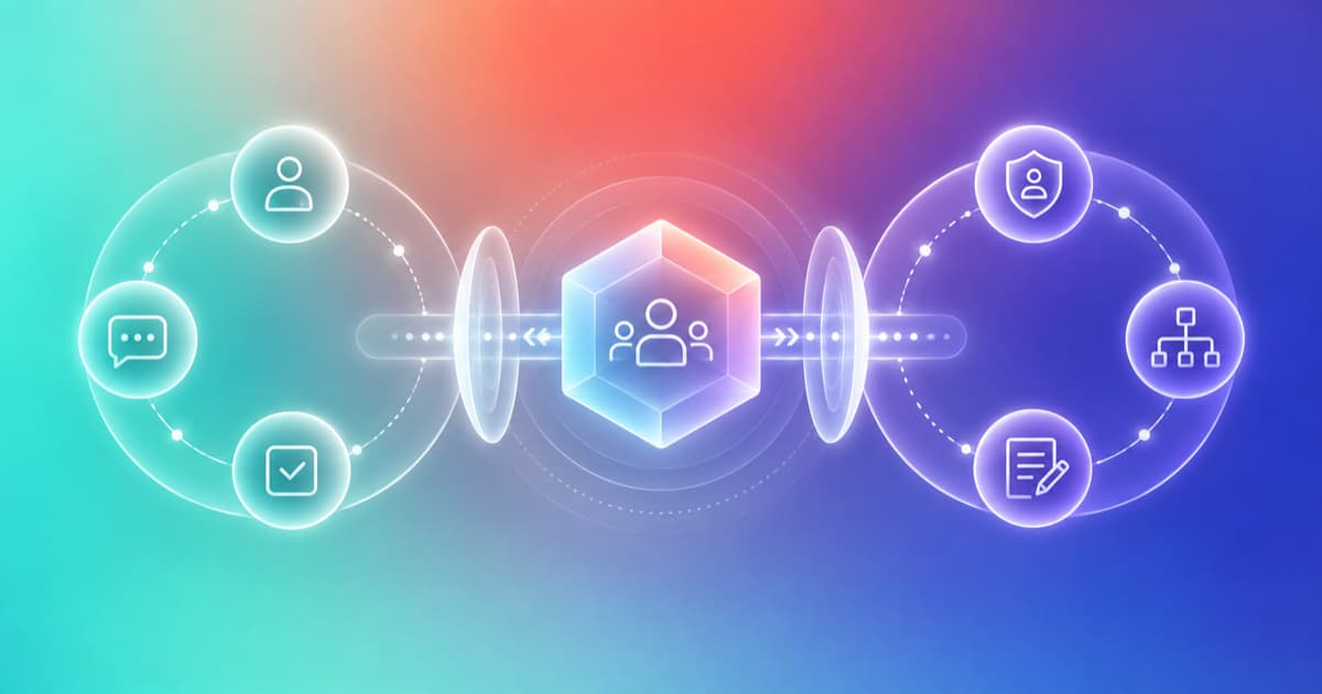 An internal relationship workspace and a gated partner program system connected around one shared partner record.