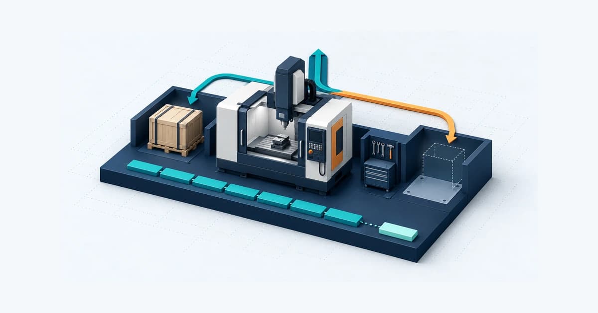 A precision-machine financing dock connects delivery and installation costs to a payment calendar and alternative ownership,return or upgrade paths.