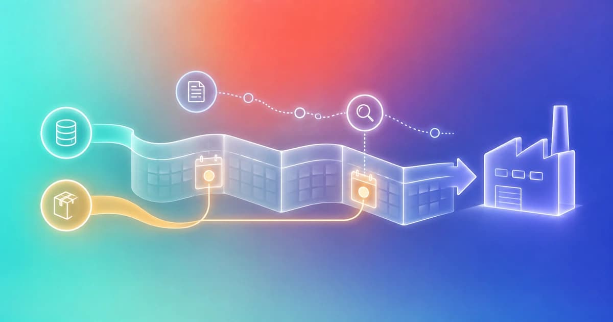Two payment windows and a dotted receivable path meet a frosted expansion calendar with a separate equipment destination.