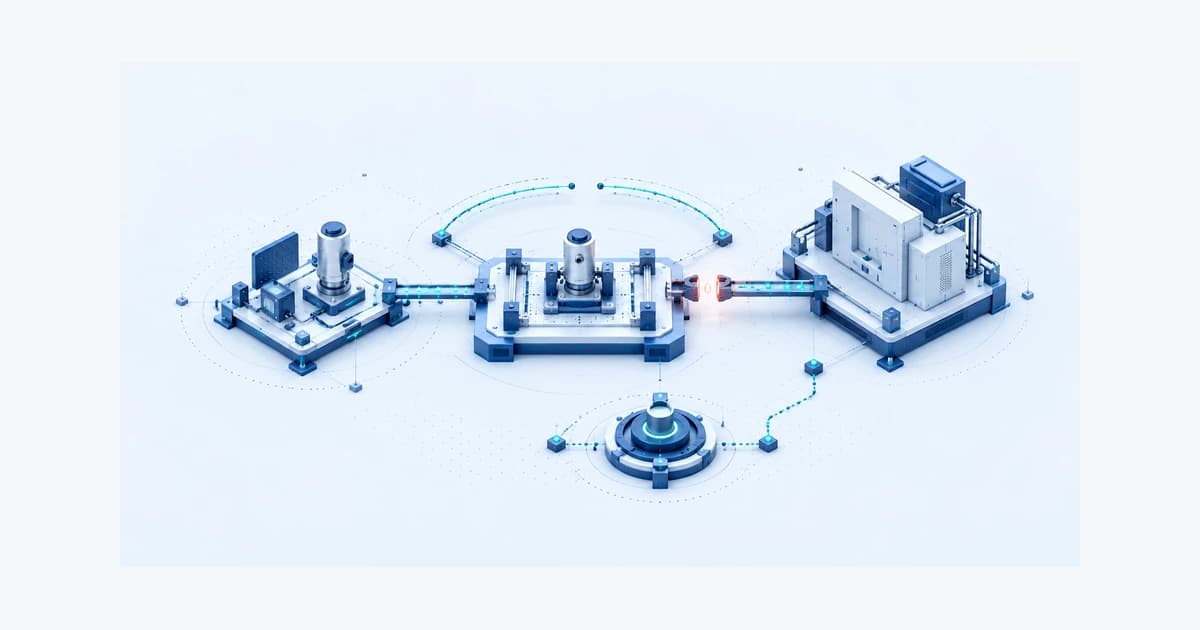 A startup sensor and corporate operating system share a test bench, with an open budget-review joint and a separate investment route.