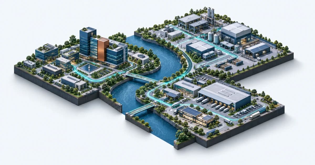 Illustrative Thailand startup ecosystem linked by teal capital pathways