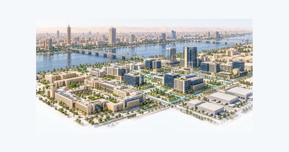 Illustrative Egypt startup ecosystem connected by teal pathways