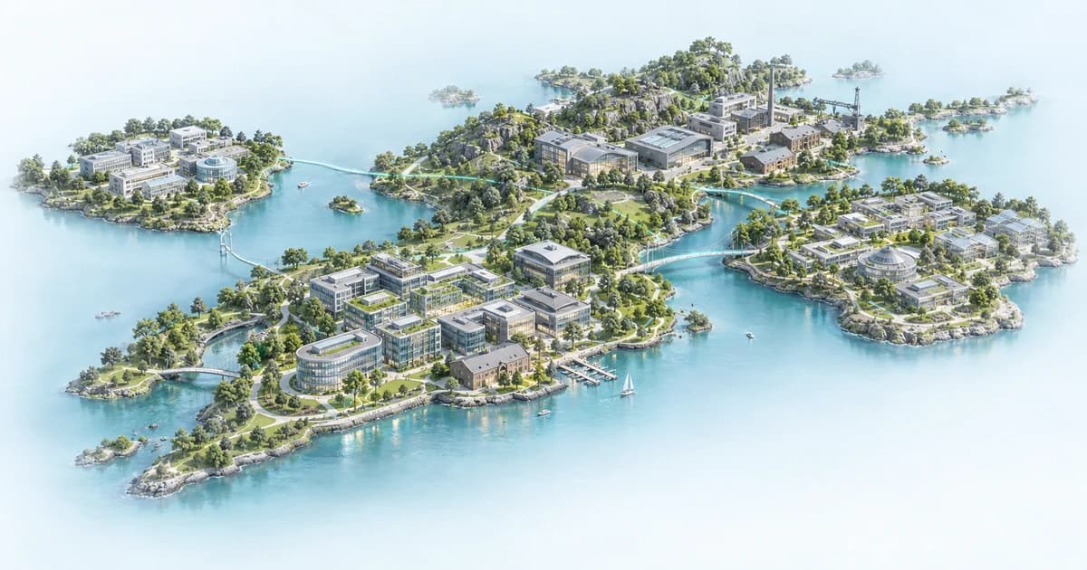 Separate British software, science and engineering ecosystems linked across an island landscape